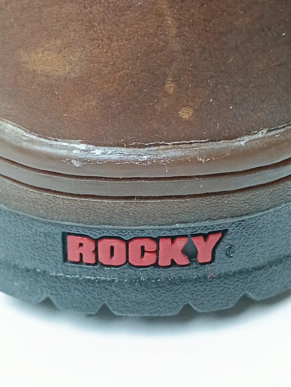 Rocky Men's 8 Brown Leather GORE-TEX Hiking Work Boots - Oil And Slip Resistant